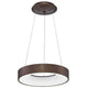LED-Hängelampe Rando Thin Ø 38cm Coffee mit modernem Design aus Aluminium und Acryl.