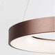 LED-Hängelampe Rando Thin Ø 38cm Coffee - Detailansicht der Pendelleuchte mit modernem Design in Kaffee-Farbe.