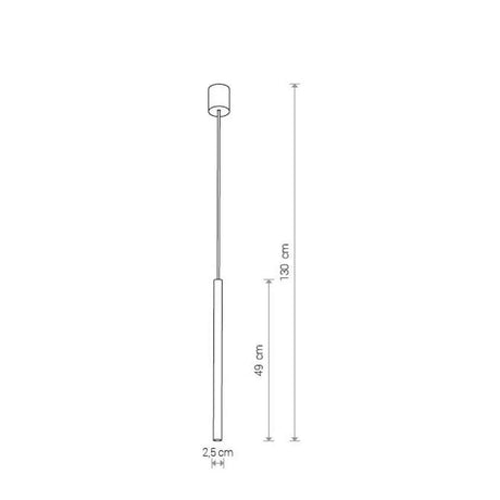 Hängeleuchte Laser Ø 2,5cm Weiß