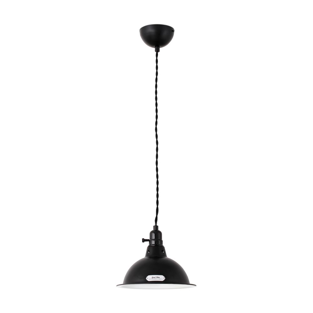 Hängeleuchte PEPPER Schwarz mit klassischem Design und schwarzem Lampenschirm, perfekt für moderne Innenräume.