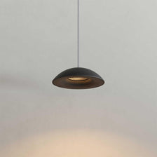 s.luce Santa Air LED-Hängeleuchte Ø 11cm Dimmbar schwarz, flache moderne Pendelleuchte mit transparentem Kabel