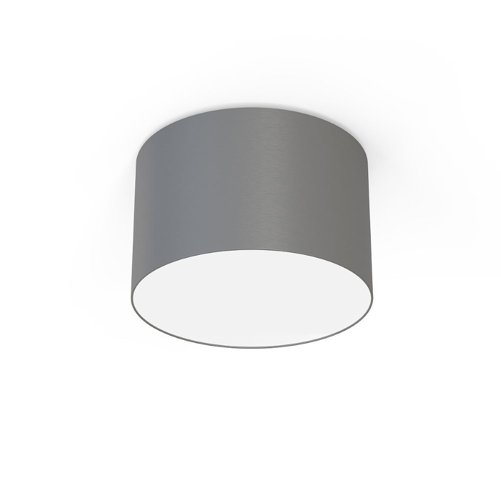 Cameron LED Deckenleuchte Ø 45cm in Grau mit milchiger Platte für blendfreies Licht.
