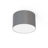 Cameron LED Deckenleuchte Ø 45cm in Grau mit milchiger Platte für blendfreies Licht.