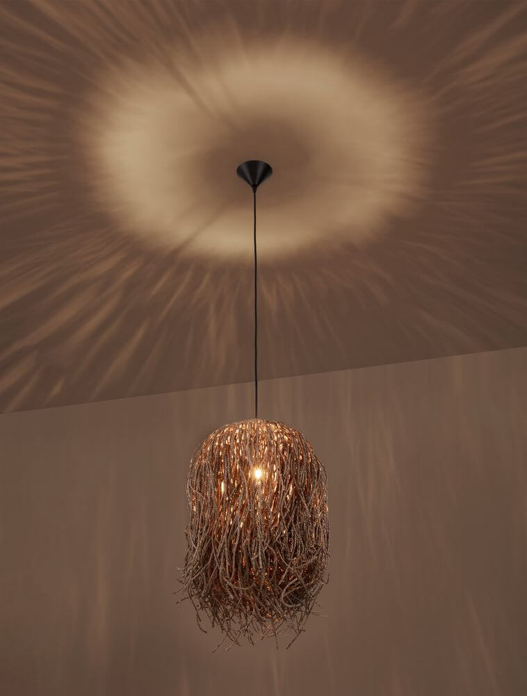 Hay Pendelleuchte E27 Ø 32cm Braun, natürliche Seegras Pendelleuchte mit gemütlicher Atmosphäre.
