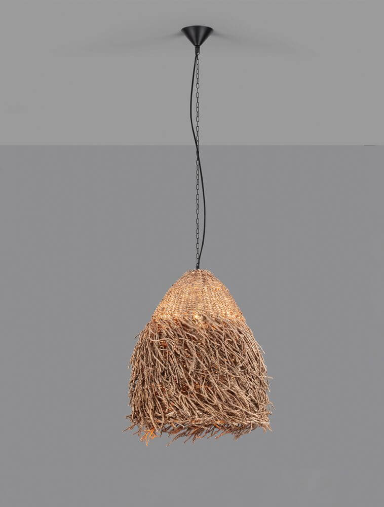 Hay Pendelleuchte E27 Ø 61cm Braun im BOHO-Stil, natürliche Akzente für eine gemütliche Atmosphäre.