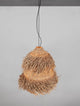 Hay Pendelleuchte E27 3xØ 80cm Braun mit natürlichem Boho-Design, hängend über einem Esstisch.