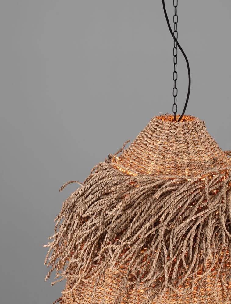 HAY Pendelleuchte E27 3xØ 80cm Braun mit natürlichem Design und angenehmer Beleuchtung.