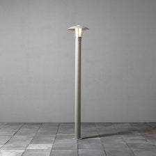 Heimdal Standleuchte Silber, Opalglas