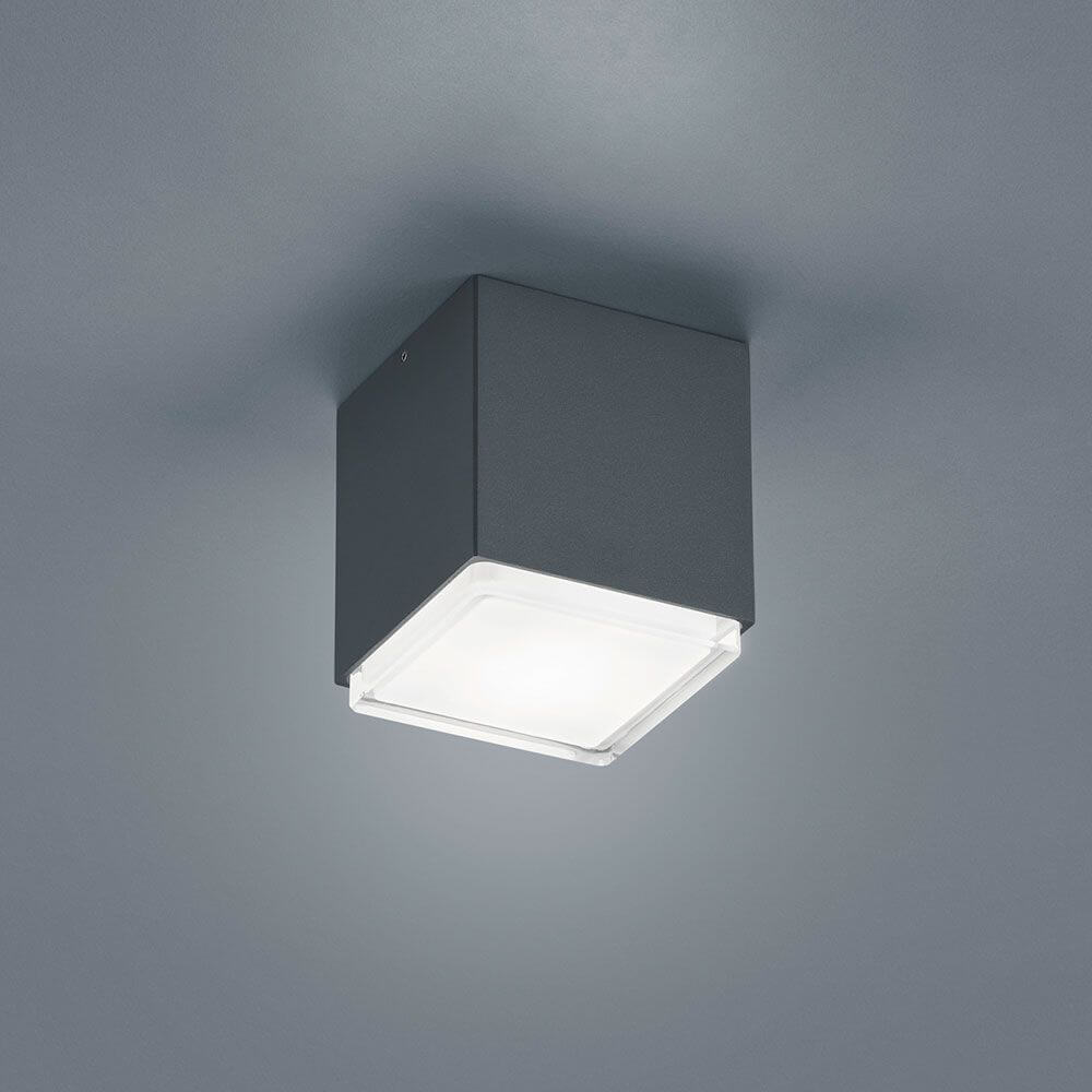 LED -buitenste plafondlamp ISY IP54 Graphite