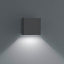 LED Applique murale extérieure Siri 44-L graphite avec sortie lumineuse réglable et design moderne.
