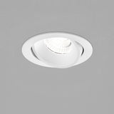 LED Decken-Einbauleuchte Sid Weiß mit drehbarem Spot und IP65, ideal für Küche und Bad.