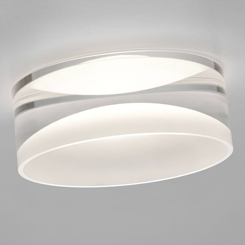 LED Decken-Einbauleuchte Ska Glas teilsatiniert - elegante Deckenbeleuchtung mit dimmbarer Funktion.