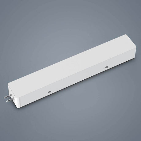 Boîtier de plafond - alimentation d'extrémité Vigo Blanc vu de dessus, design moderne en blanc, adapté à l'éclairage intérieur.