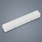 Deckengehäuse Mitteleinspeisung Vigo Weiß auf grauem Hintergrund, ideal für moderne Lighting-Installationen.