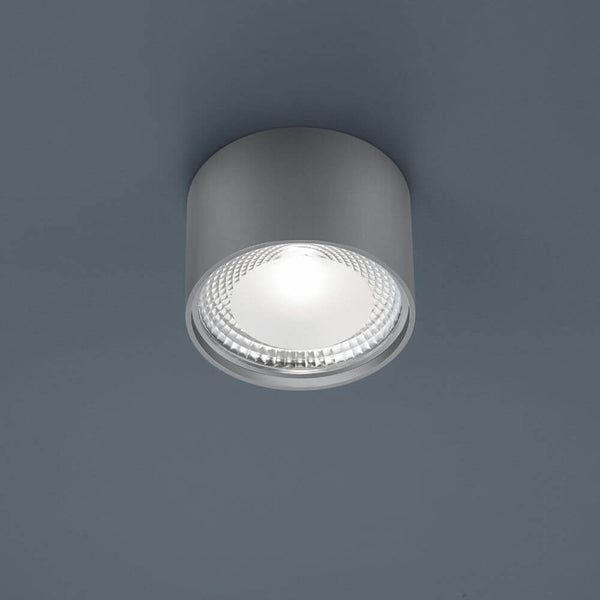 LED Deckenlampe Kari Nickel-Matt, runde flache LED-Deckenleuchte mit warmweißem Licht für Wohn-, Büro- und Praxisräume