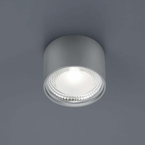 LED Deckenlampe Kari Nickel-Matt mit kompakter runder Form und warmweißem Licht