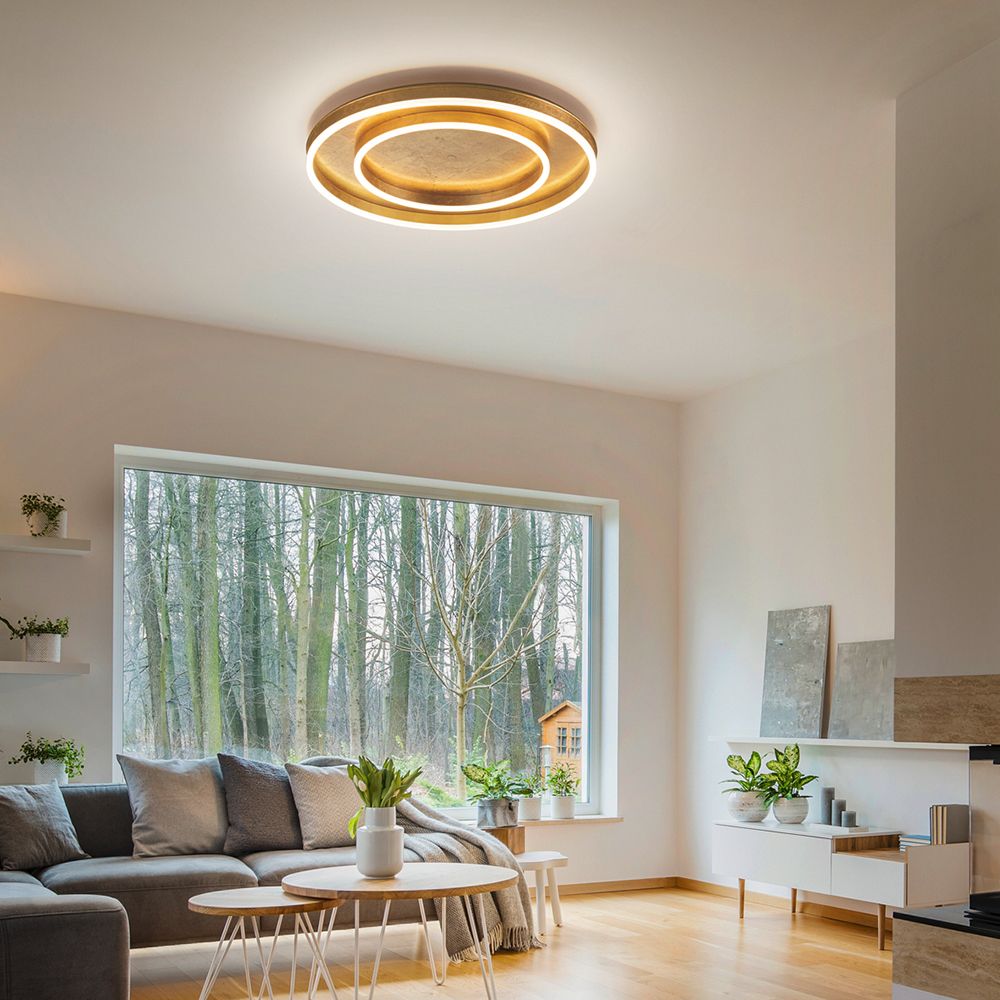 Lámpara de techo LED Sona pan de oro