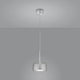 LED Hängelampe Flute Chrom mit klaren Gläsern und elegantem Design, ideal für moderne Innenräume.