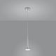LED Hängelampe Flute Chrom in elegantem Design mit modernem Baldachin.