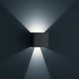 Aplique LED de exterior Siri 44 - L IP54 negro