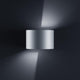 LED Außen-Wandleuchte Siri 44 - R IP54 Silbergrau mit elegantem Design und stimmungsvollem Licht.
