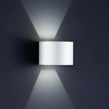 LED Außen-Wandlampe Siri 44 - R IP54 Weiß