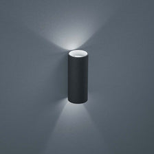 LED Swift outdoor wall light IP65 graphite mounted on the wall, modern design, lighting accent.
