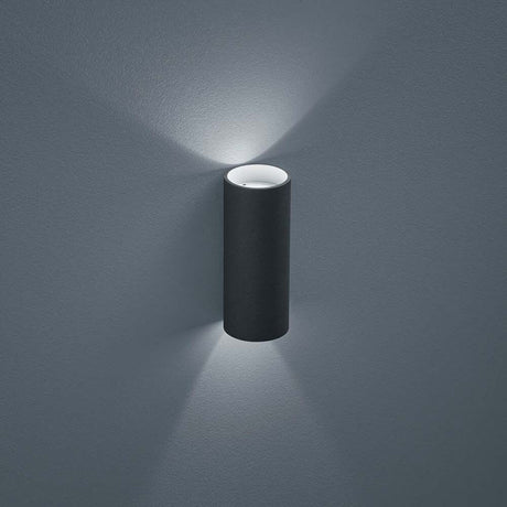 LED Swift outdoor wall light IP65 graphite mounted on the wall, modern design, lighting accent.