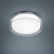 LED Badlampe Olvi 1020lm IP44 Deckenleuchte aus Klarglas und opalweißem Schirm für Badezimmer