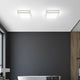 LED Deckenbadleuchte Zelo 1440lm IP44, quadratische Deckenleuchten im Badezimmer mit satinierter Glasabdeckung.