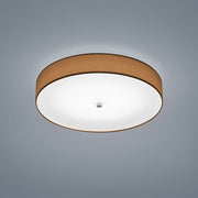 LED Deckenleuchte Boki Nickel-Matt, Schirm Chintz Mocca