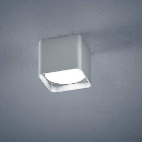 LED Plafonnier Dora argenté mat monté au plafond, moderne et élégant.