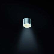 LED Ceiling light Oso matt aluminum in modern design, ideal for atmospheric lighting.