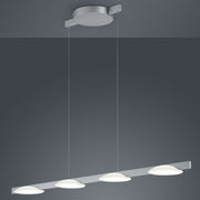 Lámpara colgante LED Pole níquel mate
