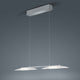 LED Pendelleuchte Sally Nickel-Matt, Chrom in modernem Design mit zwei Lichtquellen.