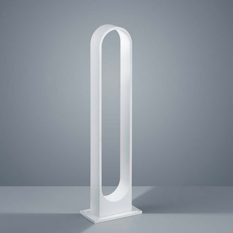 LED Tør pullert lys IP65 Hvid i moderne design på grå baggrund.
