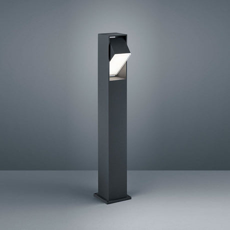 LED Pollerleuchte Isy IP54 Graphit in moderner, eleganter Ausführung und einstellbarem Leuchtenkopf.
