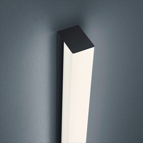LED mirror lamp Lado 60cm 1040lm black warm white mounted on a wall