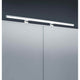 LED Wandleuchte Gaia Chrom über glatten, modernen Türschrank montiert mit stilvollem Design