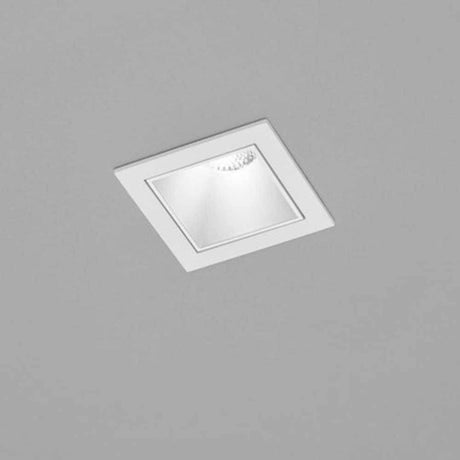 Mini LED Einbaustrahler PIC eckig in weiß matt, modernes Design für Deckeneinbau in Wohnräumen.