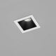 Mini LED Einbaustrahler PIC eckig in Weiß mit schwarzem Innenteil für modernes Wohndesign.