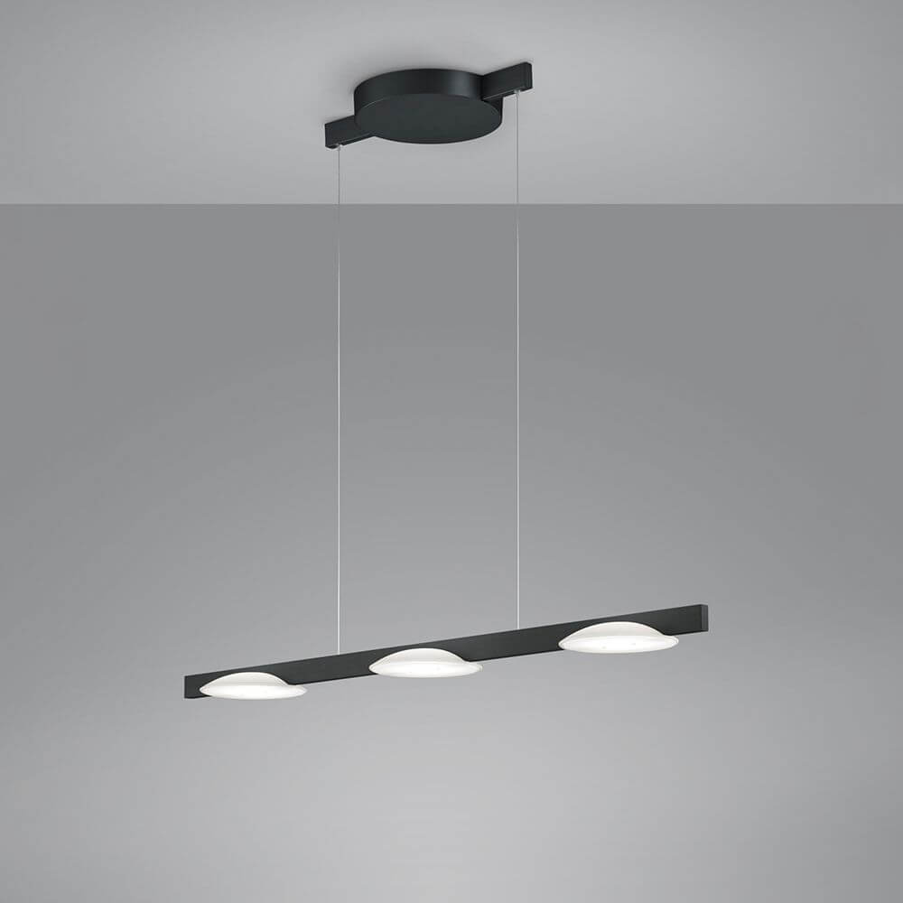 Palo lampada a ciondolo a led nero