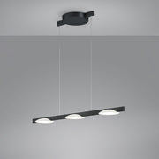 LED Suspension Pole noire au design moderne pour salle à manger et salles de conférence.