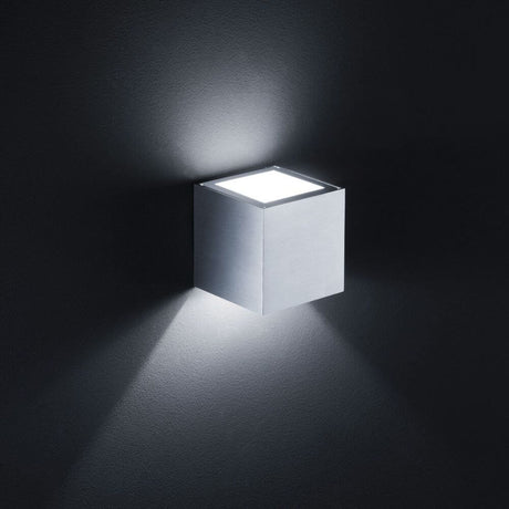 Streuscheibe (Zubehör) Siri Weiß Glas satiniert für die Siri Außenwandleuchte, quadratische Wandlampe.