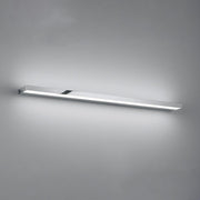 LED Wandlampe Slate 90cm IP44 Chrom, schlanke chrom-satinierte Up- und Downlight Wandleuchte für Bad, Küche, Flur