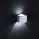 Wandleuchte Siri Alu-Matt in modernem Design mit quadratischem Gehäuse und angenehmem Licht.