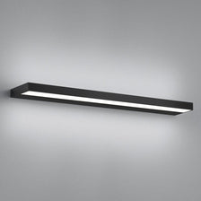 LED Wandleuchte Slate IP44 Schwarz, schlanke 60 cm LED-Wandleuchte mit Up- und Downlight für Bad, Küche und Flur