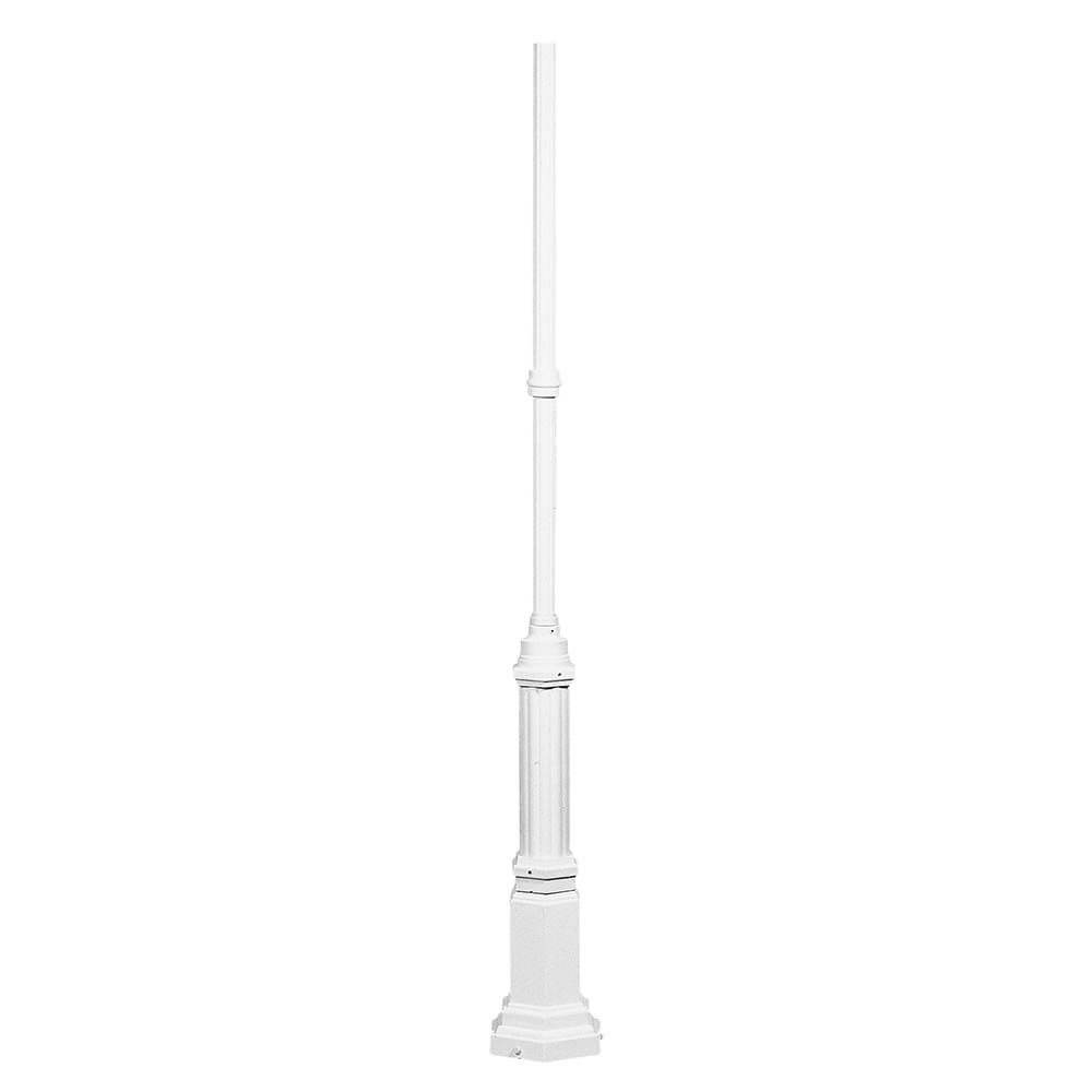 Hercules Pfahl für Leuchten Weiß - eleganter, weißer Lichtmast für Außenanwendungen.