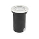 High Power LED Bodeneinbaustrahler Edelstahl, klares Glas in schwarz und edelstahl im modernen Design.