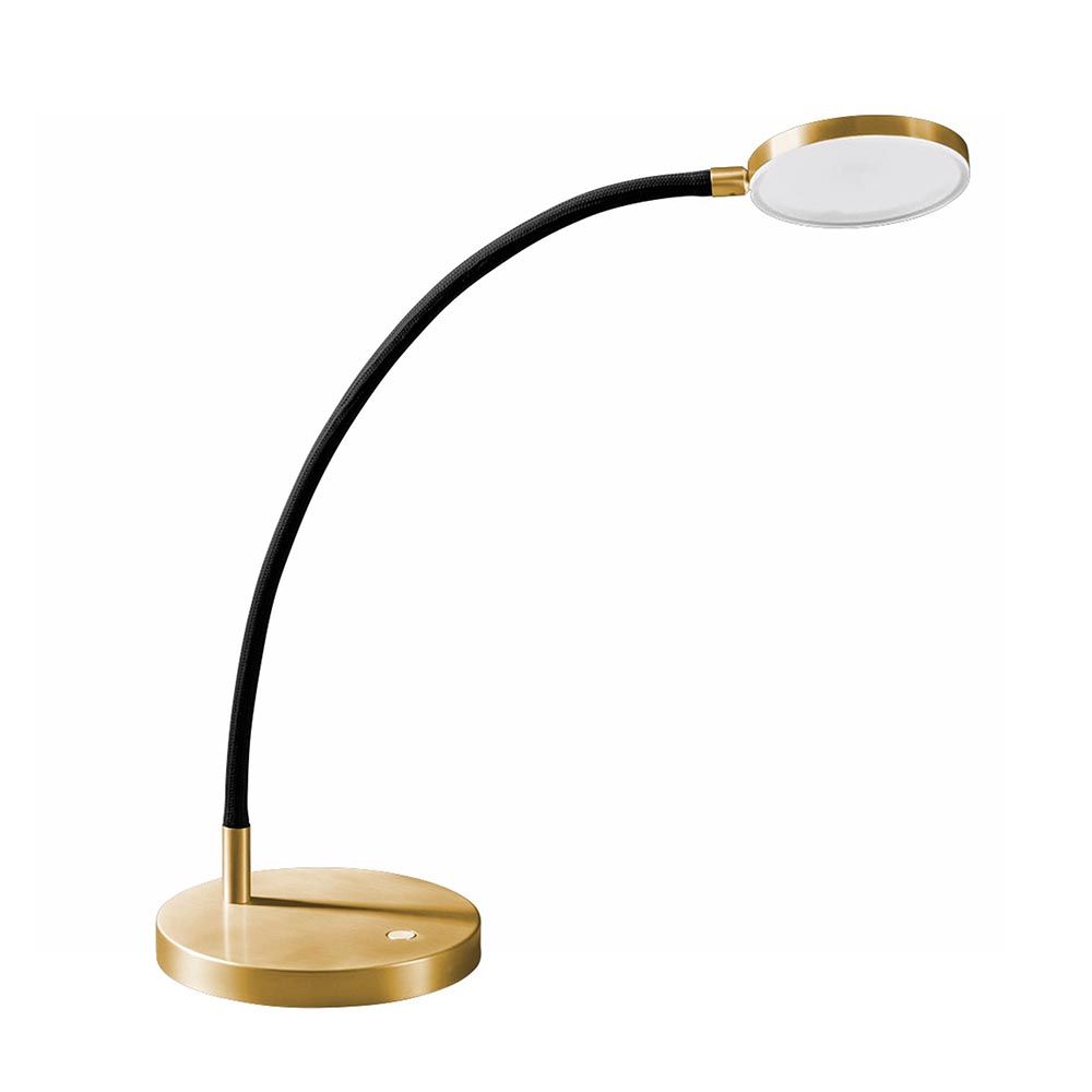 LED table lamp Flex T brass, black 2700K